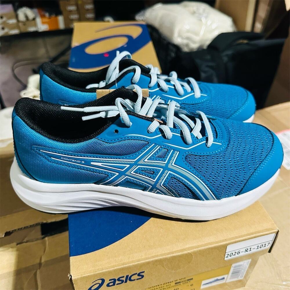 ASICS Contend 9 GS Kids Running Shoes Blue/White Lace Up | 7 Youth / 8.5 Women